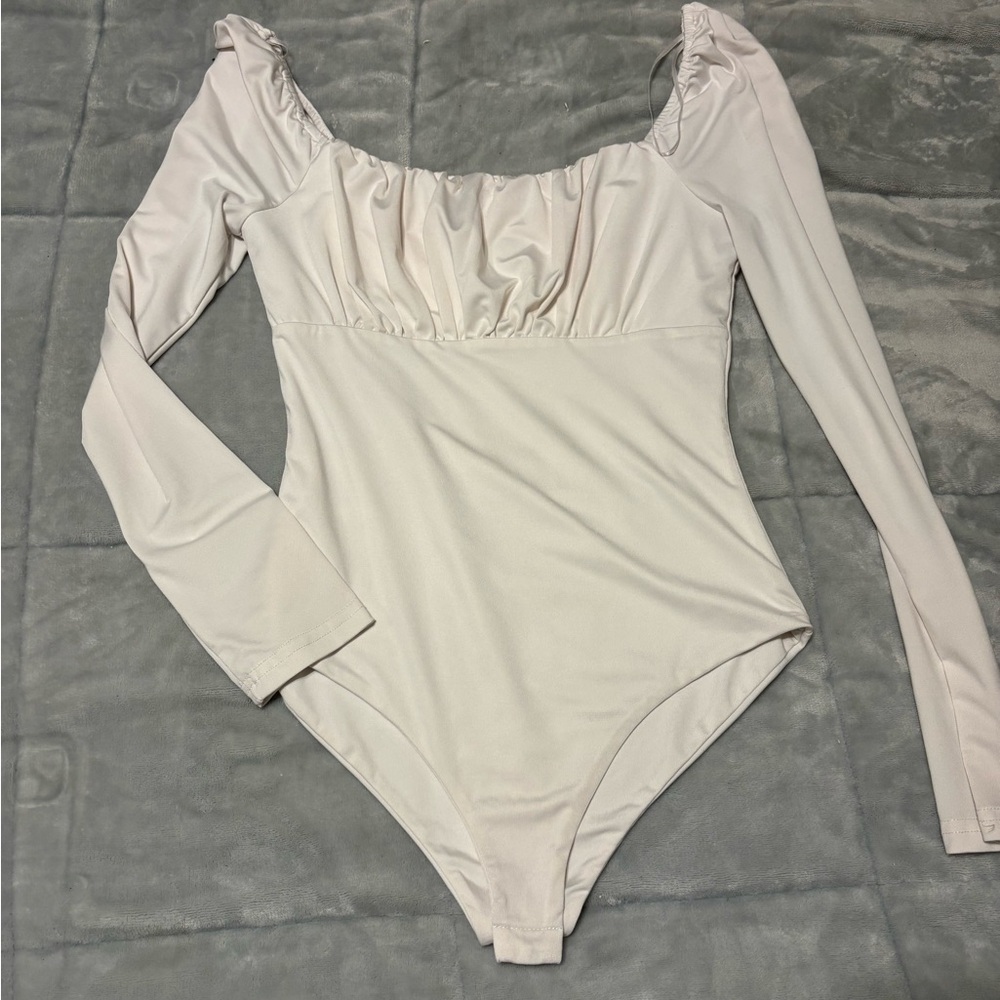Princess Polly Cream Long Sleeve Bodysuit